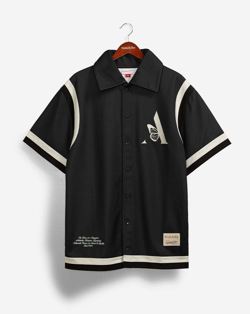 Shop Mitchell Ness Mitchell and Ness x Waraire Black Full