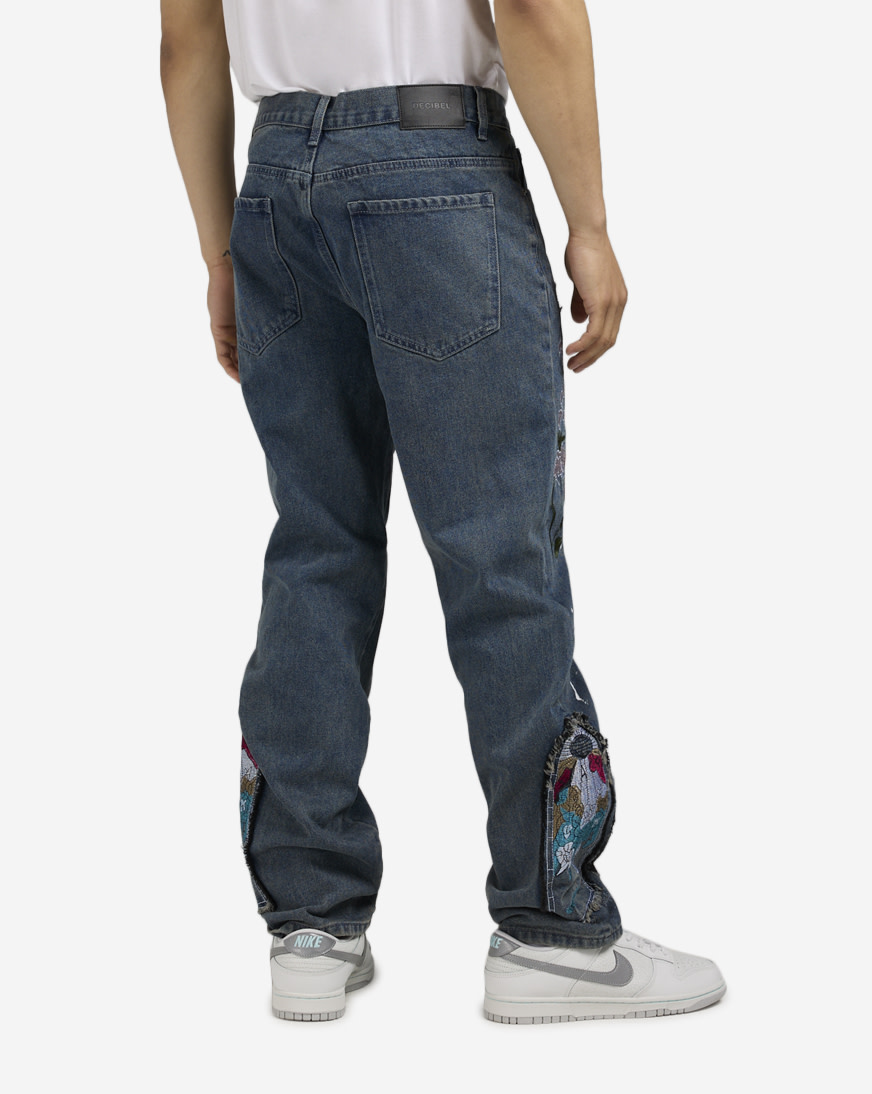 Shop Decibel Paint Splatter Rip and Repair Jeans SS25-MD001 blue
