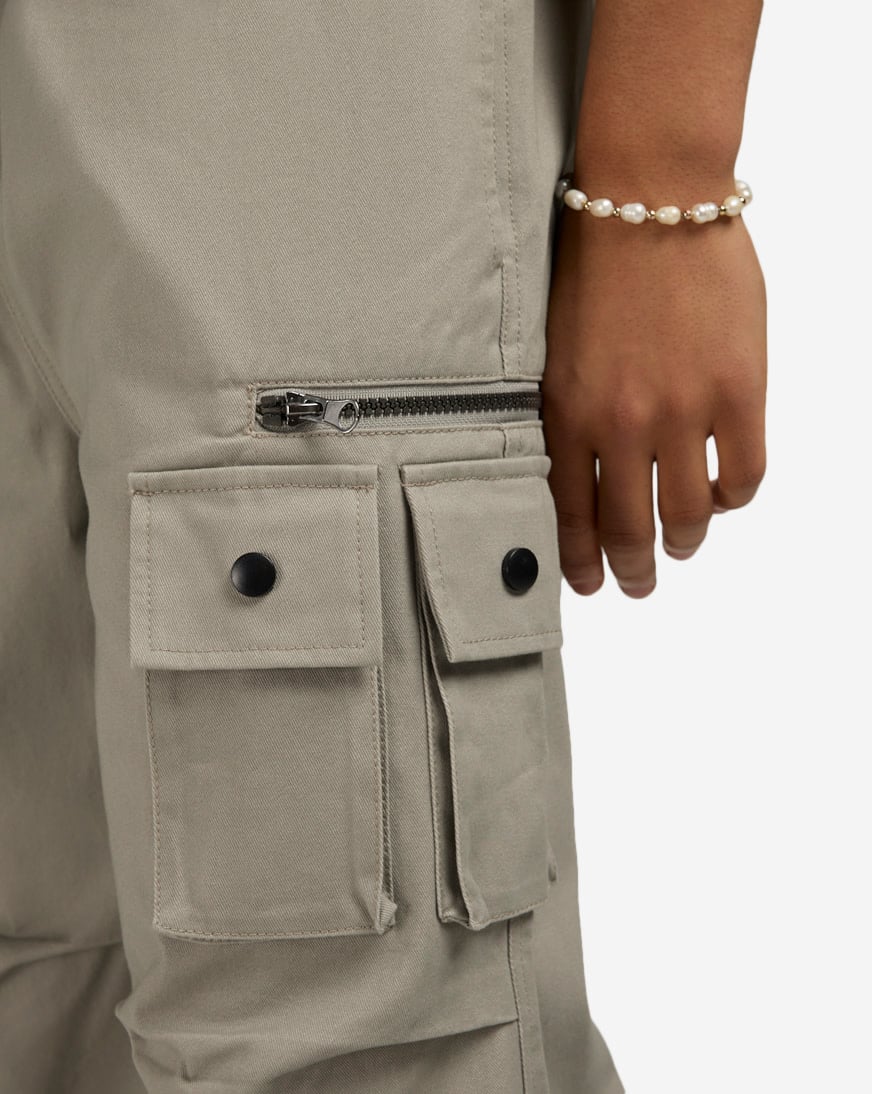 Shop American Stitch Oversized Cargo Pants SS25B905-GRY grey