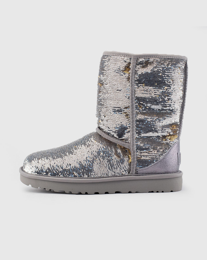 sequin uggs silver