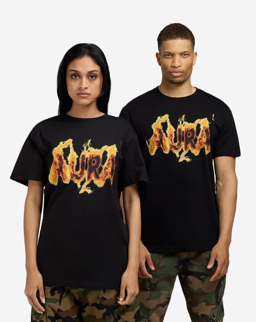 Shop Mister Tee Aura Flaming Tee MTUS451-US-00007 black | SNIPES USA