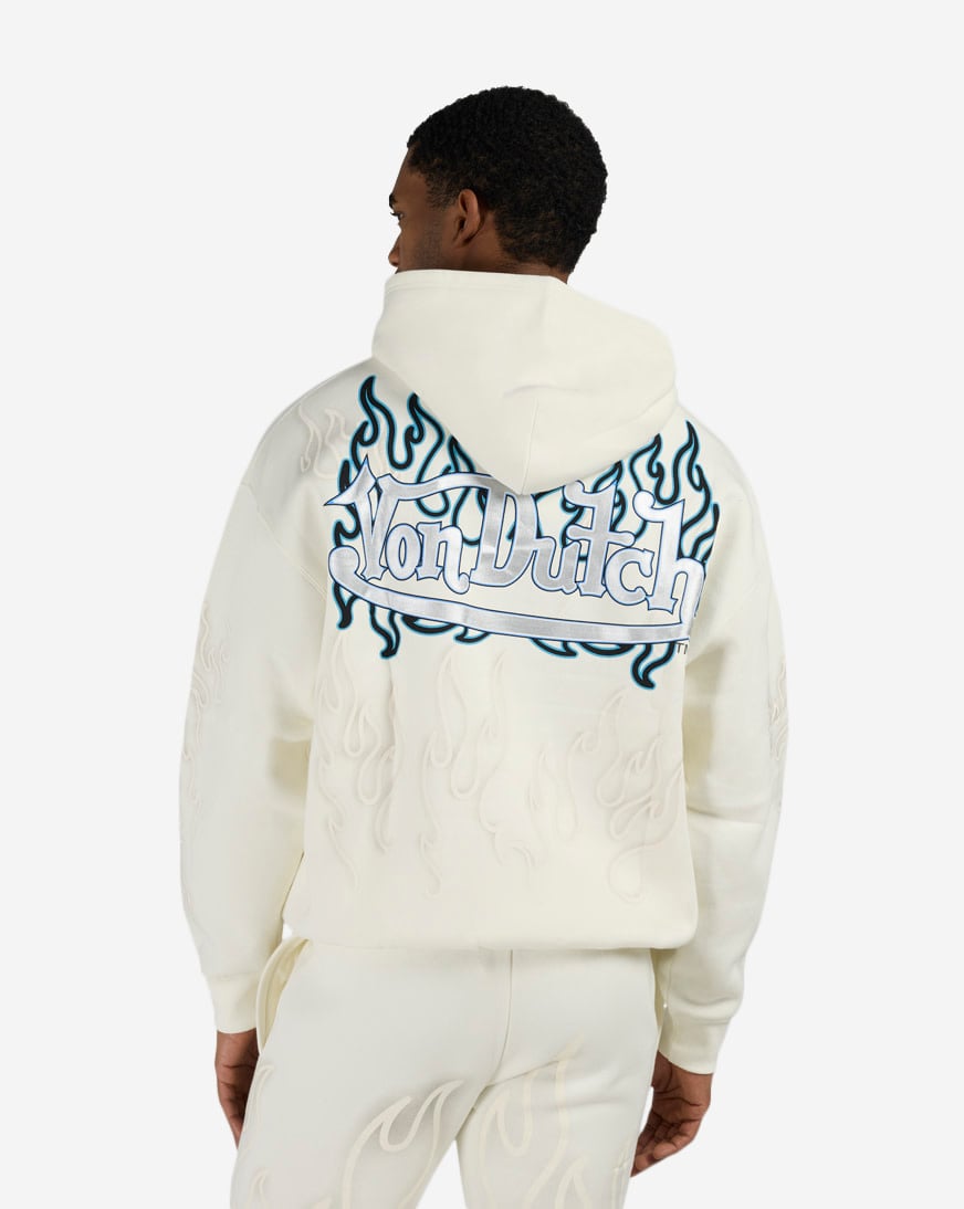 Shop Von Dutch Eye Of Fortune Flame Pullover Hoodie 4VND2B0088SN