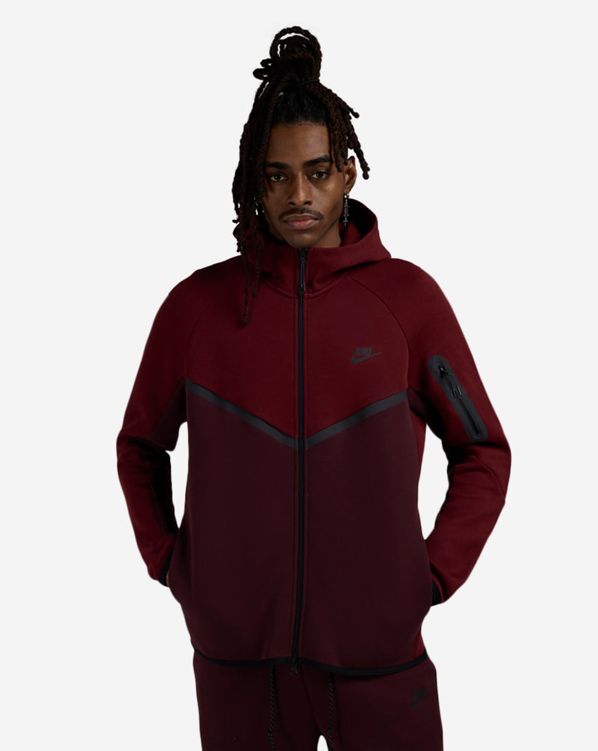 Shop Nike Tech Full-Zip Windrunner Hoodie HV0949-619 red | SNIPES USA