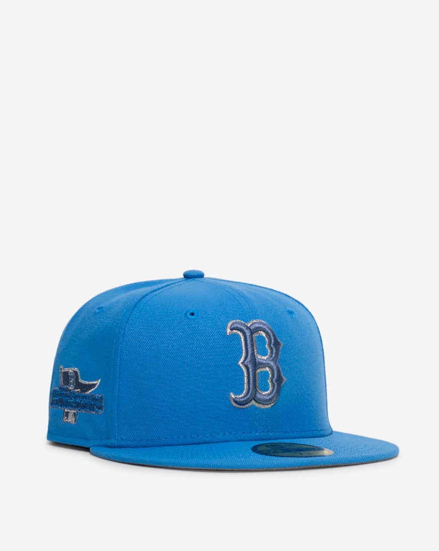 Shop New Era 59Fifty Boston Red Sox Fitted Hat 71015709 blue