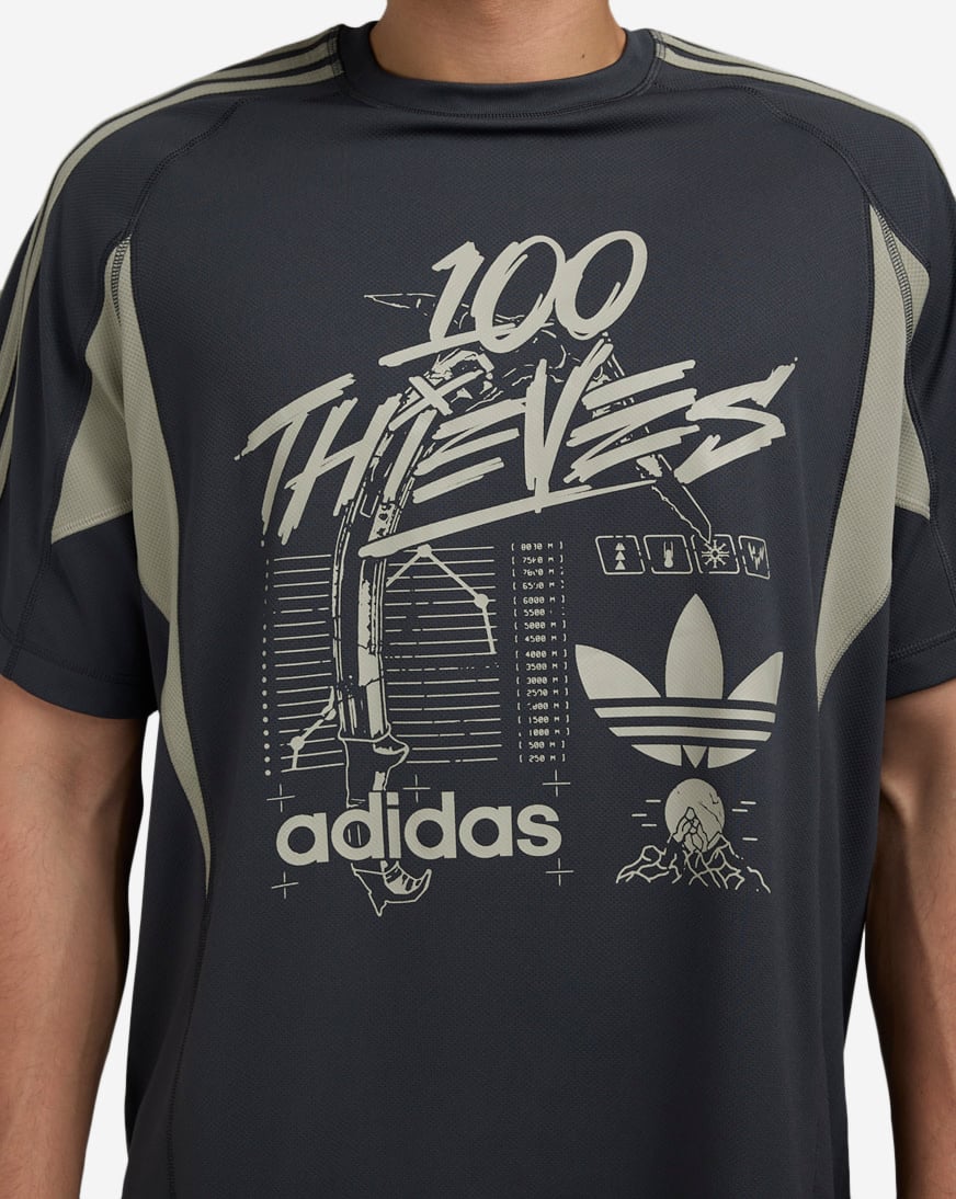 セール ◆ adidas × 100 THIEVES ◆ AOP ジャージー Tシャツ◆ adidas Originals X 100 Thieves 2024 Primary Jersey