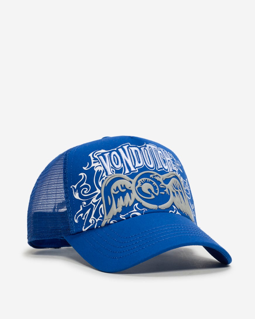 Shop Von Dutch Enigma Trucker Hat VDHH0058 blue | SNIPES USA