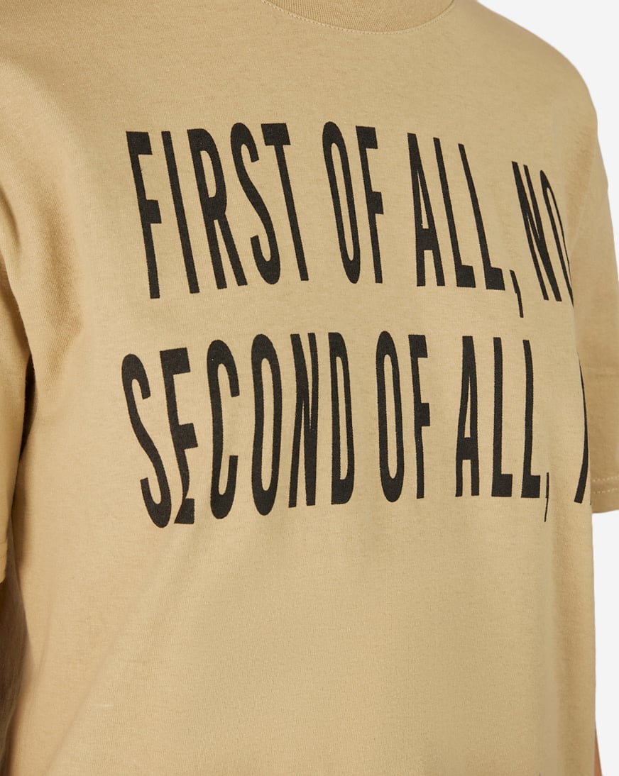 Shop Graphic Tees First Of All No Tee FTT7170XX beige