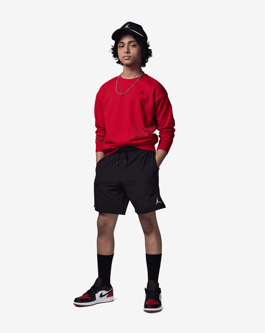 Shop Jordan Big Kids' Jumpman Woven Play Shorts 95D817-023 black