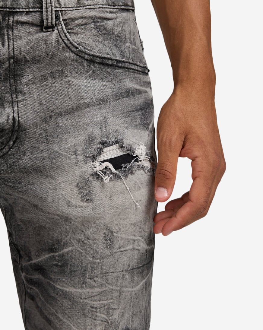 Shop Decibel Slim Rip and Repair Jeans JP24108SN-GRY grey