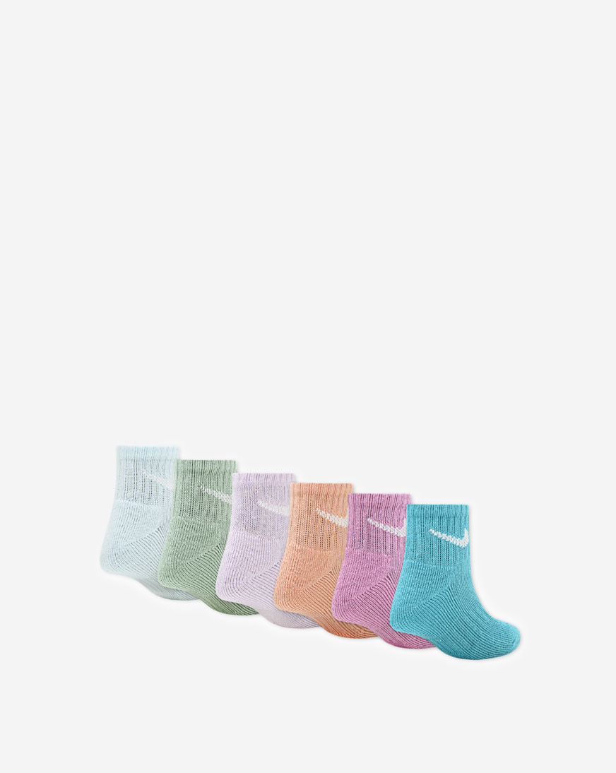 Shop Nike Little Kids' Dri-FIT Performance Basics Quarter Socks (5