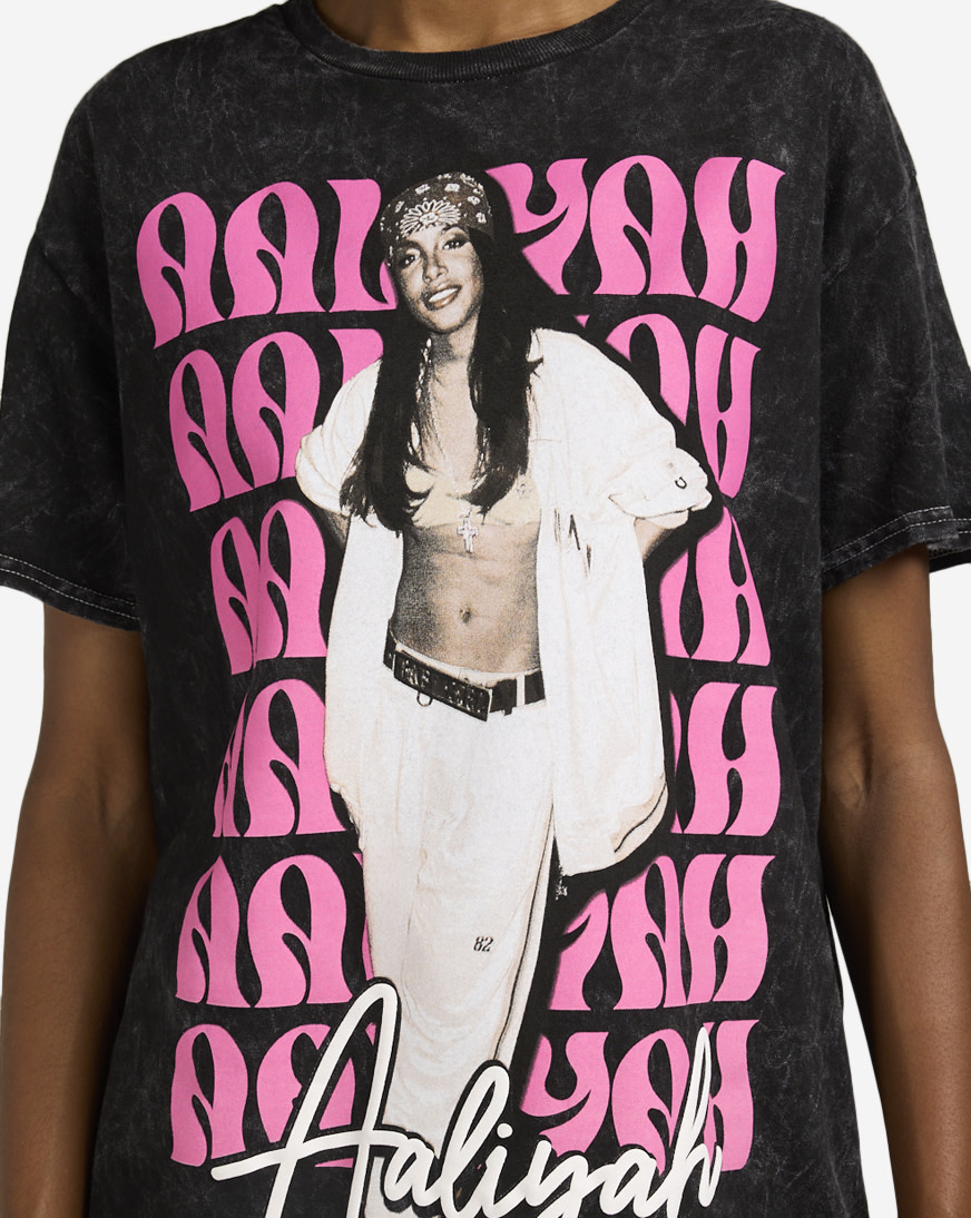 トップス P.C. 19AW Long Aloha Times Square-Blk/S Shop Graphic Tees Aaliyah Puff Print Tee ALA2320XX multi