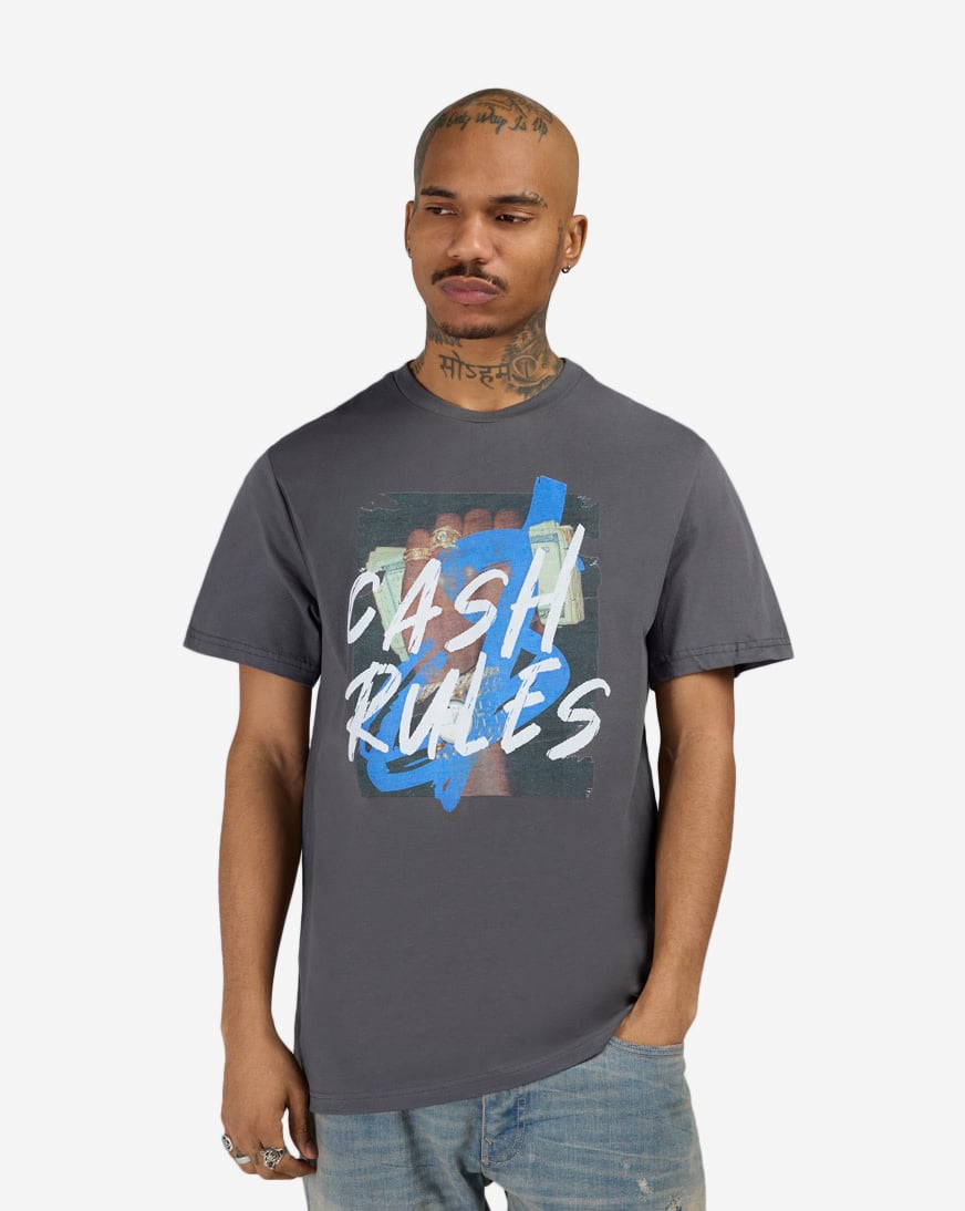 トップス M Shop Mister Tee Cash Rules Tee MTUS479-US-02457 grey | SNIPES USA