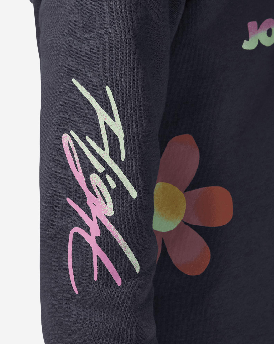 Shop Jordan Pre-School Deloris Jordan Flower Pullover Hoodie