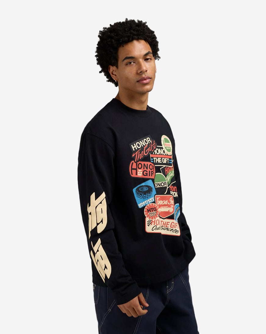 Shop Honor The Gift Fuel Long Sleeve Tee HTG250192-BLK black