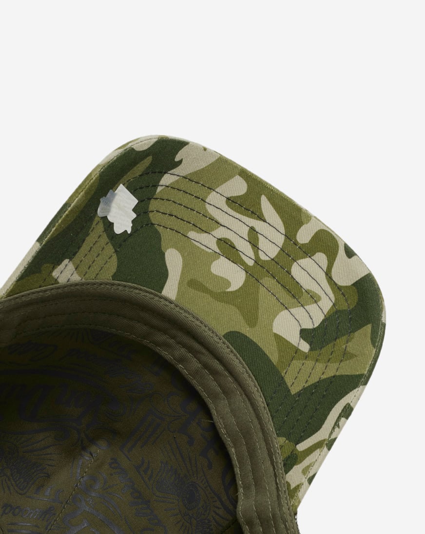 Shop Von Dutch Camo Trucker Hat VDHH0034-OLIVE-CANVAS green