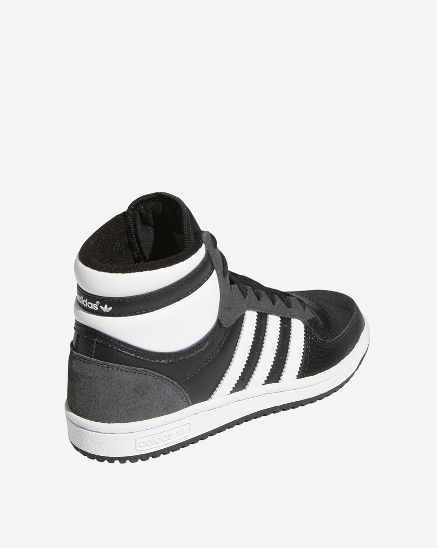 black white high top adidas