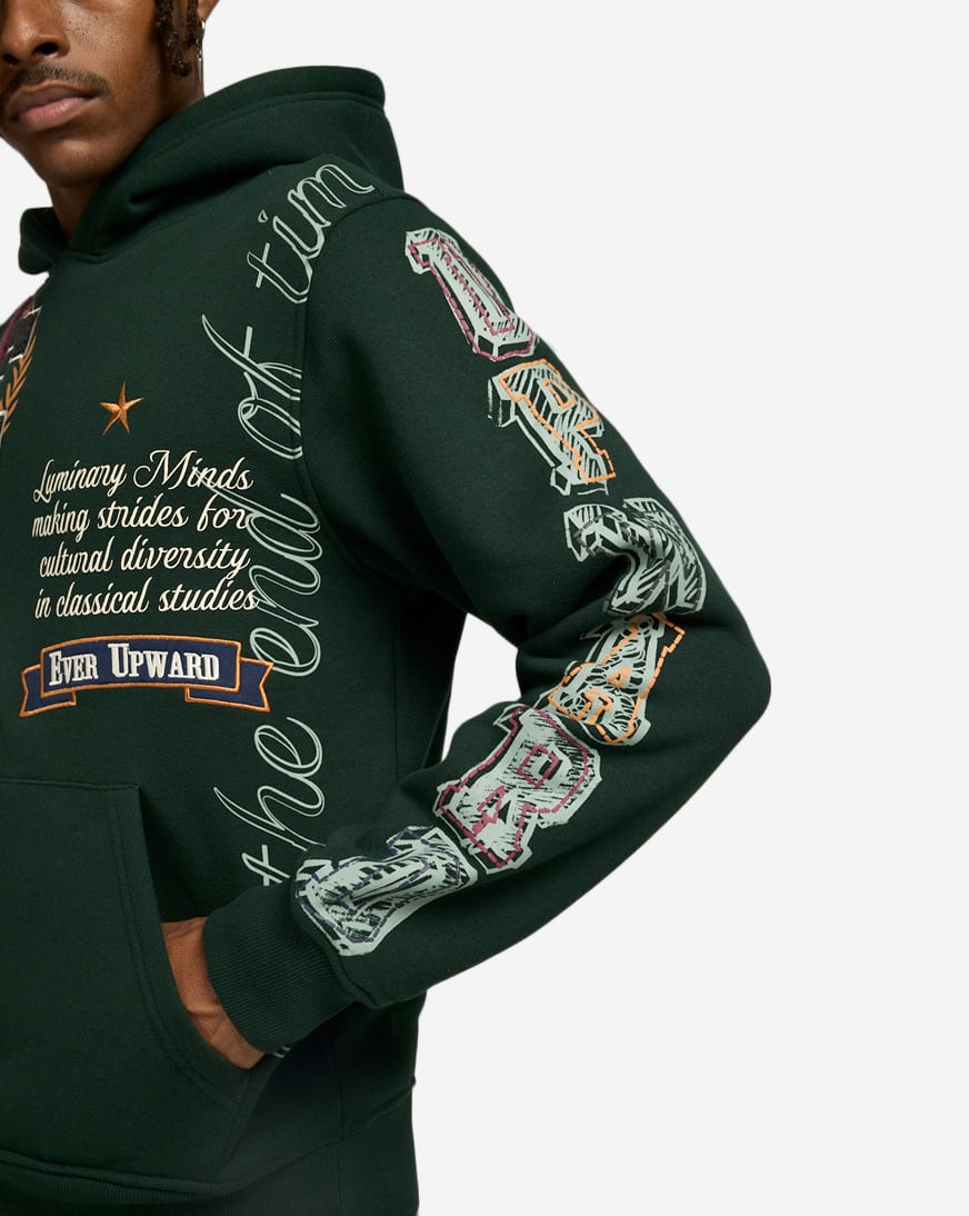 Shop Smoke Rise Varsity Hoodie FO24576SNZ-GRN green | SNIPES USA