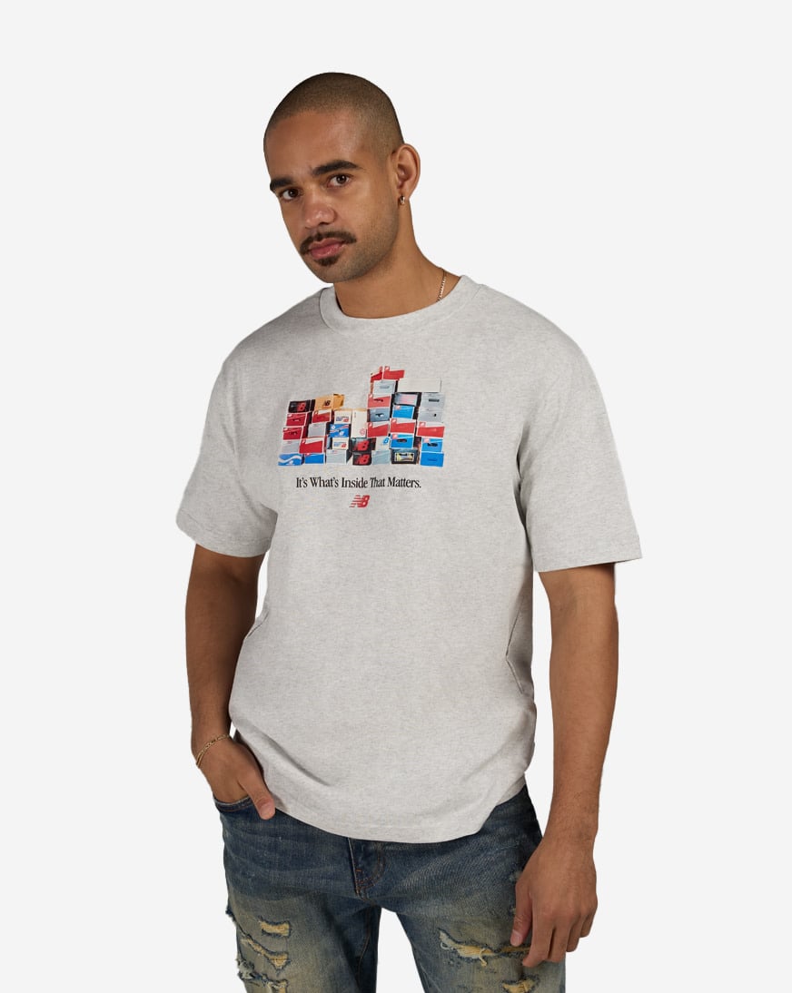 Shop New Balance Boxes T-Shirt MT61H0DX-AHH grey | SNIPES USA