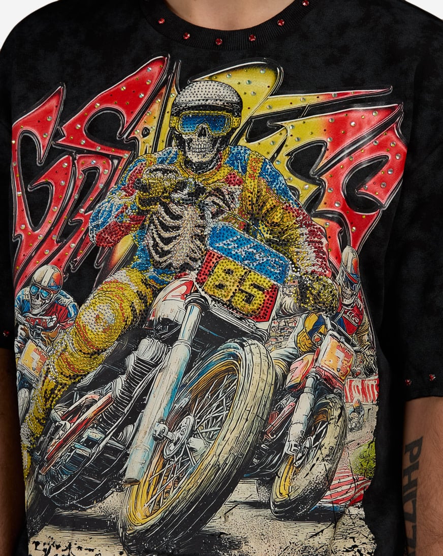 Shop BKYS Apparel Greatness Terry Cropped T-Shirt T1539-BLK black