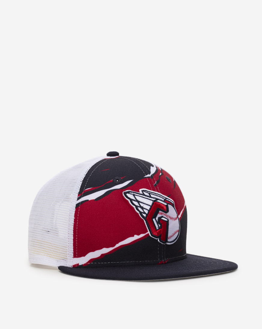 Shop New Era 9Fifty Cleveland Guardians Snapback Hat 60371240 red