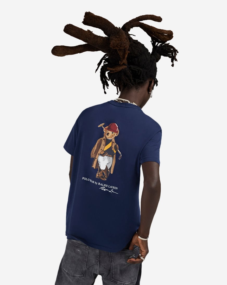 Shop Polo Ralph Lauren Novelty Polo Society Bear Tee 710B14613001