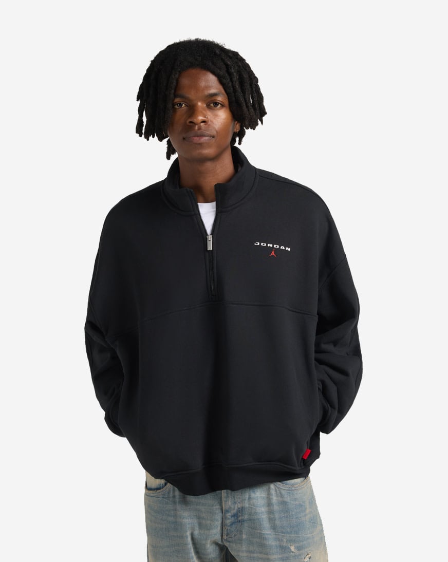 Shop Jordan Flight Fleece 1/4-Zip Top IW6366-010 black | SNIPES USA