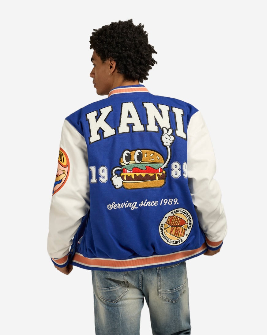 Shop Karl Kani The OG Block Patch College Jacket KM241-048-1