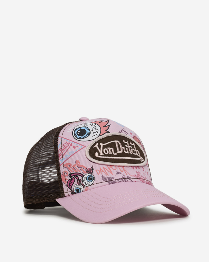 Shop Von Dutch Multi Trucker Hat VDHH0006-PINK pink | SNIPES USA