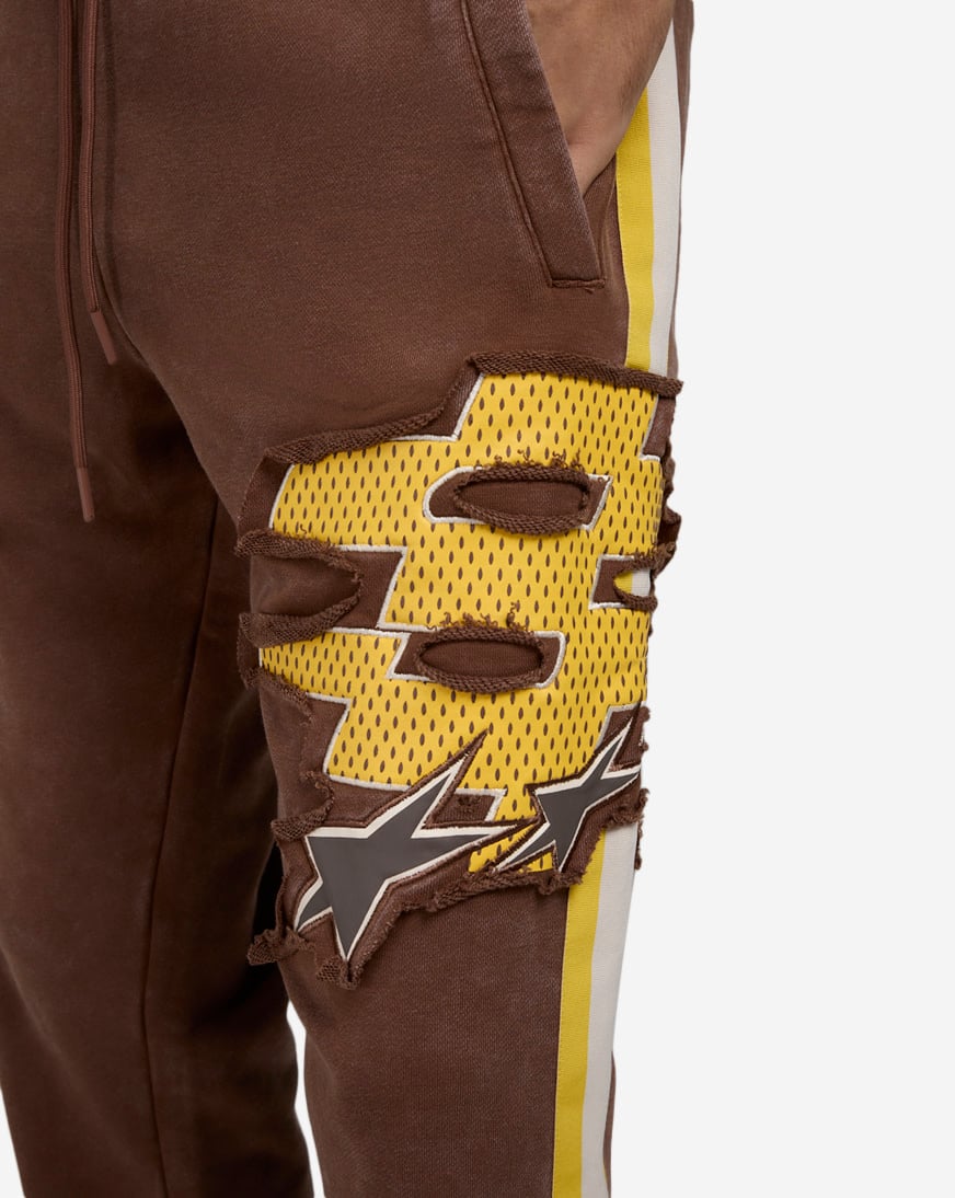 Shop Smoke Rise Division Fleece Pants FP25355SNZ-MUS brown