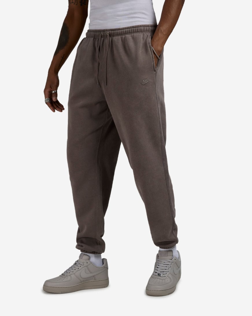Shop Nike NSW Club Washed Cuffed Fleece Pants IQ1218-289 brown